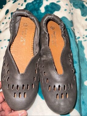 bernie mev. Gray Slip-On Perforated Flats
